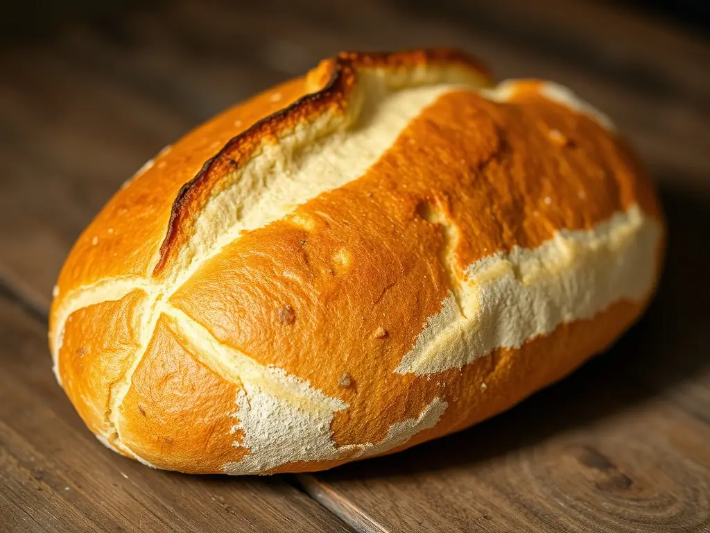 A close-up shot of freshly baked sourdough bread with a golden-brown crust, highlighting the bread-making skills taught in the 'Artisan Bread Baking' course at Gail Schultz Top Baker Academy.